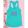thumbnail image 3 of To The Best Mom Bold Pink   Racerback Tank Women -Image by Shutterstock, Female Medium, 3 of 4