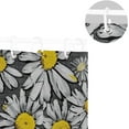 thumbnail image 5 of FREEAMG Daisy Pattern Shower Curtains Waterproof Fabric Shower Curtain Bathroom Decoration with Hooks Washable Bathroom Shower Curtains 60x72 Inch, 5 of 6