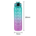 thumbnail image 4 of Termos para agua de 1000 ml Escala de tiempo Fitness Deportes Bicicleta Taza de agua (Verde + Púrpura), 4 of 4