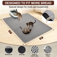 thumbnail image 2 of Zyusora Jumbo Cat Litter Mat (47" x 39"), Double layer, Waterproof, Non-Slip, Odor-Free, Easy to clean, Gray, 2 of 4
