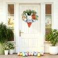 thumbnail image 6 of Costeam Easter Carrot Wreath with Bow,Hanging Decor for Garden Gate and Front Door, 6 of 6