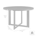 thumbnail image 2 of Cayman Outdoor 5-Piece Round Dining Table Set in Aluminum with Grey Cushions, 2 of 12