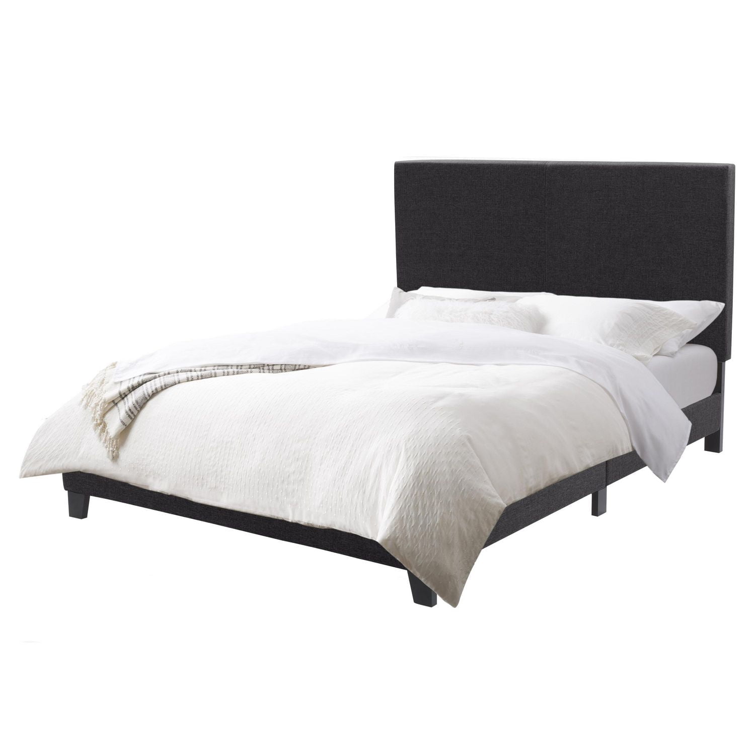 Lit Juniper en tissu noir, double