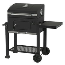 Expert Grill Charcoal Grill, 24 Inch Heavy Duty Charcoal Grill with Wheels, Black