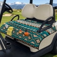 thumbnail image 3 of Yuyamidu Green Aztec Golf Cart Seat Covers with Front Pockets Southwestern Tribal Golf Cart Seat Towel Blanket for Club Car Accessories for 2 Passenger, 3 of 8