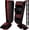 Red, variant on RDX Shin Guards for Kickboxing, Maya Hide Leather KARA Instep Foam Protection, Red