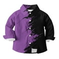 thumbnail image 6 of Boys Long Sleeve Shirts Fashion Lightweight Button Up Shirt 2026 Spring Casual Crewneck Tops Size 3-14, 6 of 7