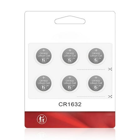 6Pcs Button CR1632 Lithium Coin Cell Batteries 3V CR1632 Electronic Watch Toy Remote