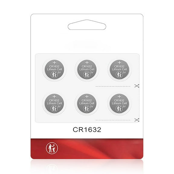 6Pcs Button CR1632 Lithium Coin Cell Batteries 3V CR1632 Electronic Watch Toy Remote