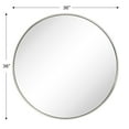 thumbnail image 3 of TEHOME Round Brushed Nickel 36 inch, Silver Metal Circle Wall Mirror for Bathroom, Modern Silver Vanity Mirror for Entryway, 3 of 12