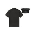 thumbnail image 4 of iiniim Men's Short Sleeve Chef Coat with Hat Kitchen Restaurant Work Wear Black XXL, 4 of 7