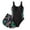 Black, variant on Girls One Piece Bathing Suit with Tropical Print Shorts Tankini Set Full Coverage Swimwear for 8-13 Years