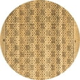 thumbnail image 1 of Ahgly Company Indoor Round Abstract Brown Modern Area Rugs, 4' Round, 1 of 4