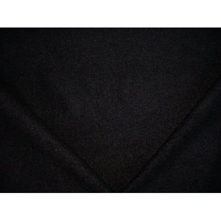 76H13 - Jet Black Furry Lined Textured Boucle Designer Upholstery ...