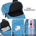 thumbnail image 4 of Sling Backpack,Blue Christmas Snowflake Pattern Sling Bag with Water Bottle Holder,Waterproof Sling Bag for Men/Women with Headphone Jack for Hiking,Travel, 4 of 6