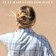 thumbnail image 6 of French Concord Flat Hair Clips - 6PCS Curved Hair Claw No Slip Hair Clips Strong Hold Clip Hair Claw for Women, 6 of 8