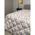 thumbnail image 2 of Ice Cream Down Alternative Comforter, Pattern with Refreshing Watercolor Popsicles on White Background, Microfiber Quilt for All Season, 5 Sizes, Earth Yellow Pale Blue, by Ambesonne, 2 of 3
