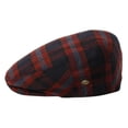 thumbnail image 4 of Men's Plaid Herringbone Wool Tweed Newsboy Ivy Cap Gatsby Golf Flat Hat, 4 of 17