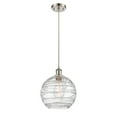 thumbnail image 4 of Innovations Lighting  Ballston Athens Deco Swirl - 1 Light 10" Cord Hung Mini Pendant Brushed Satin Nickel, 4 of 5