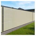 thumbnail image 7 of Privacy Fence Screen Heavy Duty Windscreen Fencing Mesh Fabric Shade Net Cover with Brass Grommtes for Outdoor Wall Garden Yard Pool Deck, 6'x28' Beige, 7 of 7
