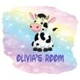 thumbnail image 3 of Animal Watercolor Custom Name Wall Decals for Kids Room - Young Animal Rainbow Background Design Baby Personalized Bedroom Wall Sticker Water Color Style - Size: 30 In x 27 In, 3 of 5