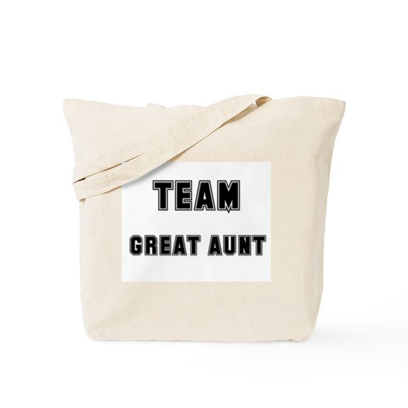 CafePress - TEAM GREAT AUNT Tote Bag - Unisex Canvas Tote Bag, Beige, 1-Piece