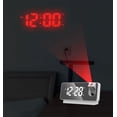thumbnail image 5 of Reloj despertador de proyección en el techo, reloj digital LED para dormitorio, cargador USB, proyector de 180 °, 12/24H, DST, reloj despertador eléctrico fuerte para niños, adultos, anciano, 5 of 5