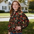 thumbnail image 3 of Uorisanigo Girls Half Zip Pullover Sweatshirt Oversized Long Sleeve Lapel Zipper Sweatshirt Lightweight Aesthetic Mushroom Athletic Pullover Jackets Fall Spring Outfits Clothes, 3 of 7