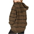 thumbnail image 3 of jobturf Hoodies for Teen Girls Trendy Striped Long Sleeve Oversized Sweatshirts Winter Tween Cute Preppy Clothes with Pockets, 3 of 4