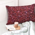 thumbnail image 4 of Honeii Red Glitter Print Pillow Cases,Plush Throw Pillow Covers,Decorative Pillowcase for Sofa, Couch, Living Room-20"x30", 4 of 6