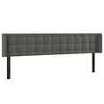 thumbnail image 5 of vidaXL Headboard with Ears Dark Gray 57.9"x6.3"x46.5"/50.4" Velvet, 5 of 30