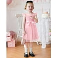 thumbnail image 5 of Arshiner Girls Toddler Dress Summer Ruffle Sleeve Mesh A Line Formal Party Tulle Dresses with Pockets, 5 of 7