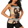 thumbnail image 2 of Daiia Sky Sunset Bronze Dragon Printed Womens Workout Tops for Women Quick-dry Tank Tops Mesh Yoga Shirts Athletic Running Tank Tops Sleeveless Gym Clothes-Medium, 2 of 7