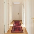 thumbnail image 4 of Ottomanson Machine Washable Non-Slip Rubberback Border 2x5 Indoor Runner Rug, 20" x 59", Red, 4 of 10