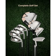 Naipo 12-Piece Womens Complete Golf Club Set with Steel Shafts, Deluxe Stand Bag, Right Hand, Pink
