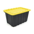 thumbnail image 3 of Tuff StoreTM 102L (27 gal.), Heavy Duty Storage Tote - Yellow & Black, 3 of 13
