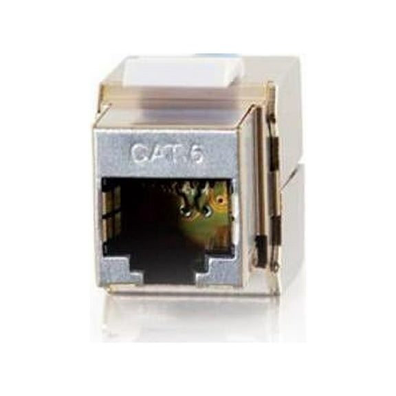 C2G 35212 180° Cat6 RJ45 UTP Shielded Keystone Jack - Silver