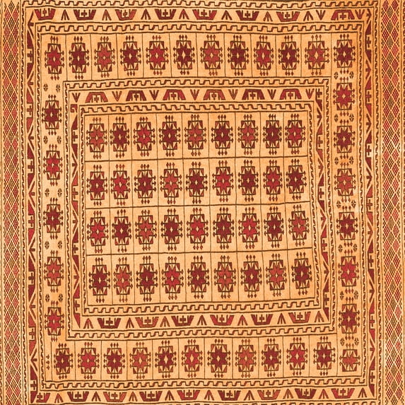 Ahgly Company Indoor Square Persian Orange Traditional Area Rugs, 3' Square