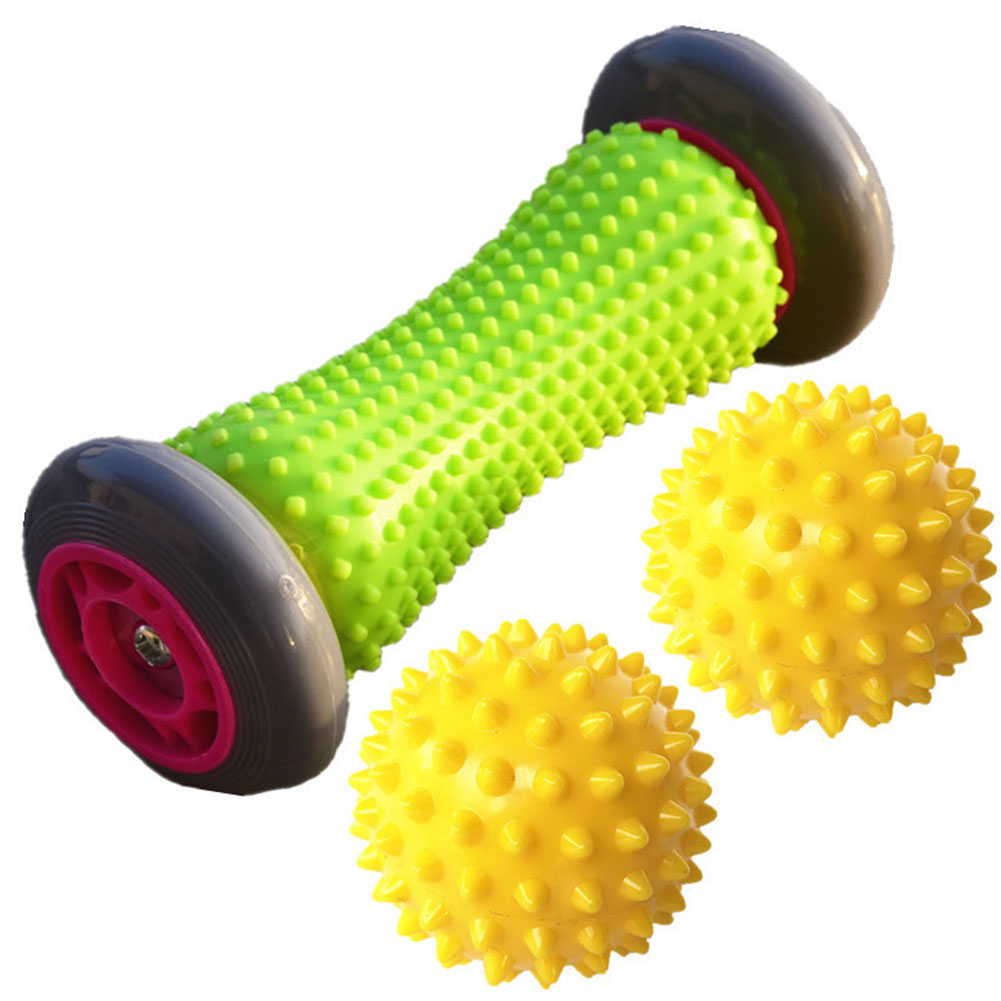 Massage Ball Set Foot Roller Plantar Fasciitis Body Therapy Pain Relief
