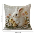 thumbnail image 3 of Pillow Cover Easter Pillow Cover Faux Embroidery Bunny Egg Decoration Home Sofa Cushion Cover, 3 of 6