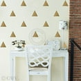 thumbnail image 3 of Triangle Self Adhesive Decals Triangles Wall Pattern Vinyl Decal Stickers Size: 4"x4" each Set of 51 - Color: Metallic Gold, 3 of 6