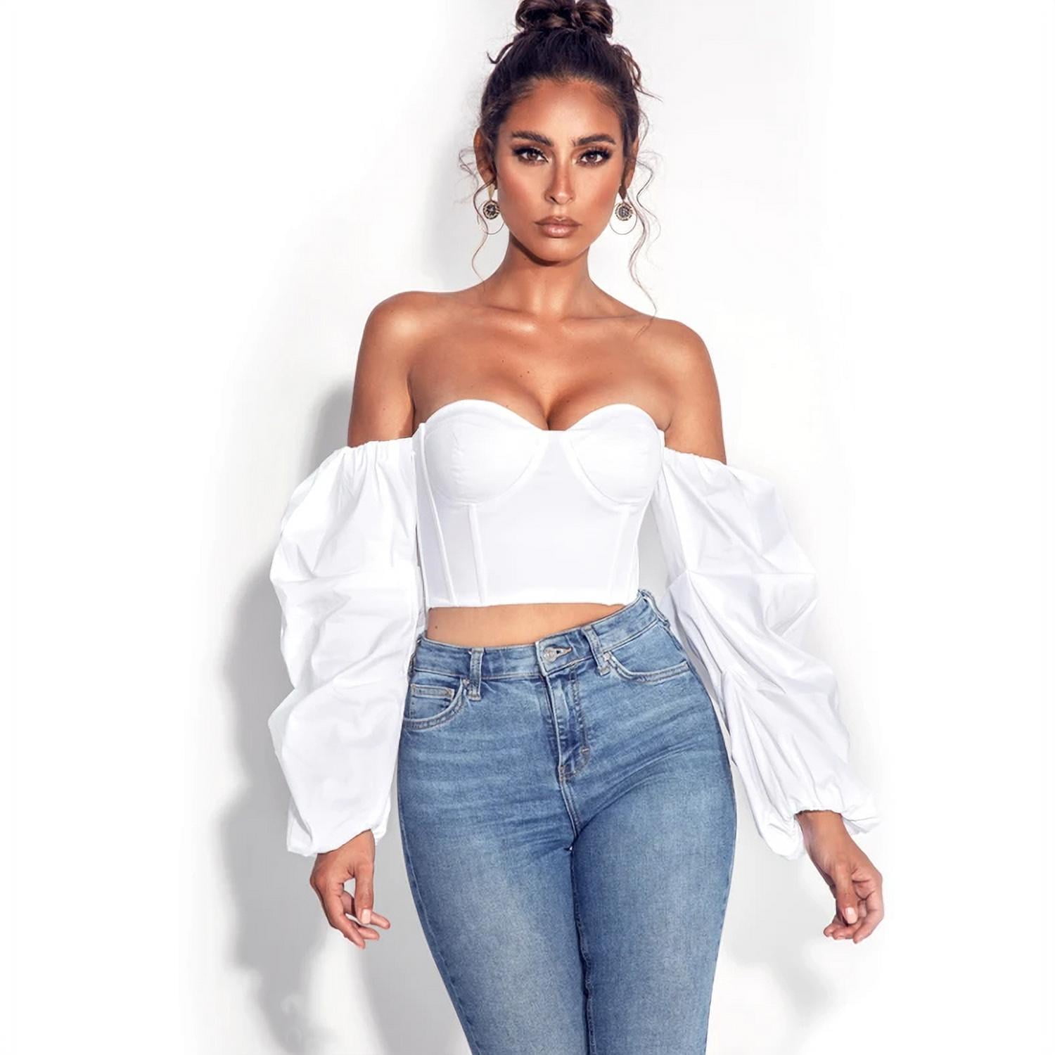 tight off shoulder crop top