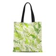 thumbnail image 1 of NUDECOR Canvas Tote Bag Nature Light Green Realistic Leaf Pattern Ornamental Abstract Autumn Reusable Shoulder Grocery Shopping Bags Handbag, 1 of 1
