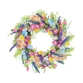 thumbnail image 2 of Corona de flores artificiales, corona floral para colgar en pared, decoración para puerta principal, flores artificiales para ventanas, hoteles, 45 cm, 2 of 8