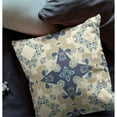 thumbnail image 4 of Rose Diamond Indoor/Outdoor Fabric Pillow with Zip in Off White Blue 20x20, 4 of 5