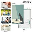 thumbnail image 6 of Yayeee 2 Pack Hand Towels for Bathroom 100% Cotton 16" x 28" Soft Absorbent Kitchen Towel, Black Cat, 6 of 7
