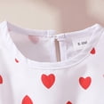 thumbnail image 6 of ZQUUVOU Baby Girls Heart Print Dress Set Long Sleeve Round Neck Bow Romper with Headband Valentines Day Outfit Red, 6 of 8