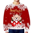 thumbnail image 1 of toraway Chandails en Molleton Sans Capuche à Fermeture Éclair pour Hommes Hiver Col Rond Décontracté Manches Longues Imprimé Flocon de Neige TTTG, 1 of 4