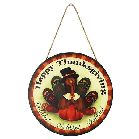

Dido Thanksgiving Doorplate Door Hanging Pendant Indoor Outdoor Decorations Wooden Pumpkin Turkey LED Light Door Listing