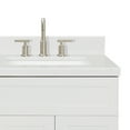 thumbnail image 2 of ARIEL Hamlet 36" White Bathroom Vanity, 1.5" Edge Carrara Quartz Countertop & Splash, Right Rectangular Sink, 2 Soft-Closing Doors, 2 Full Extension Drawers, Built in Toe Kick, Brushed Nickel, 2 of 9